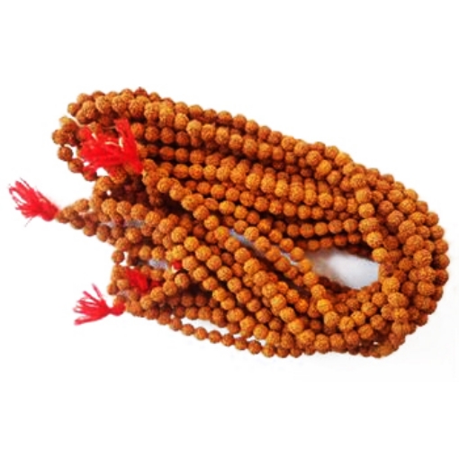 Rudraksha Beads String (109 pcs) 6mm, Natural Colour