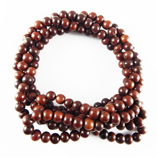 Picture of Red Sandal Wood Beads 10mm