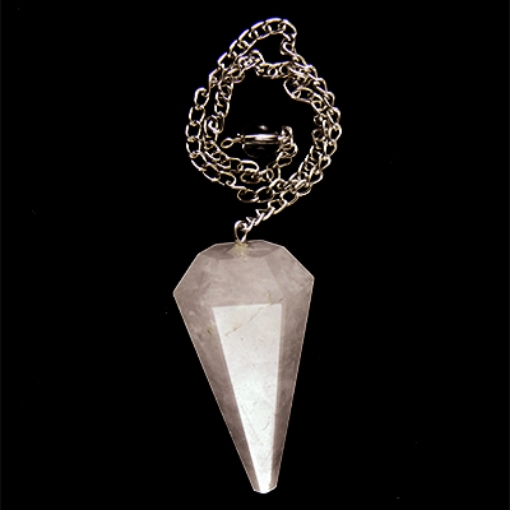 Picture of Rose Quartz Pendulum with Metal Chain