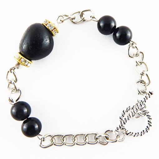 Gemstone Black Agate Bracelet
