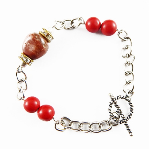 Gemstone Red Jasper Bracelet