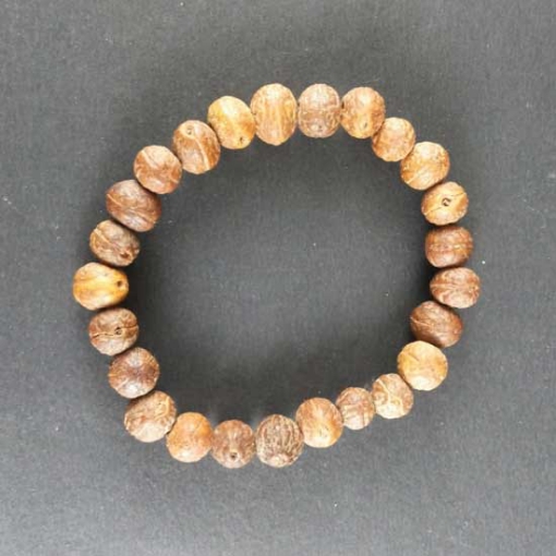 5 Face Rudraksha & AUM Copper Beads Bracelet 