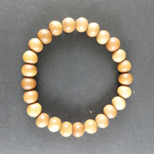 White Sandal Wood Beads Bracelet
