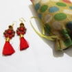 Rudraksha & Stone Beads Earring
