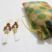 Rudraksha & Stone Beads Earrings