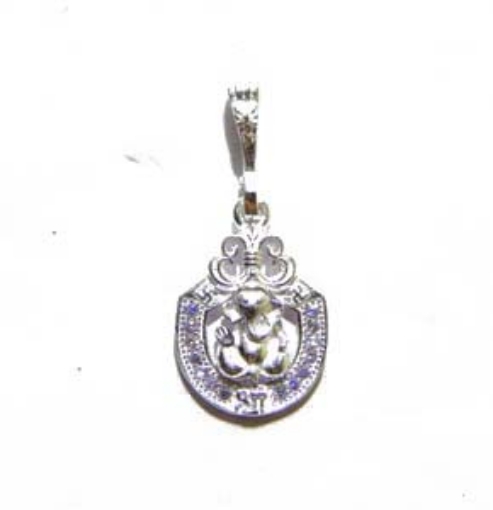 silver ganesha pendant