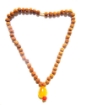 5 Face Rudraksha Mala with Yellow Aventurine Pendant