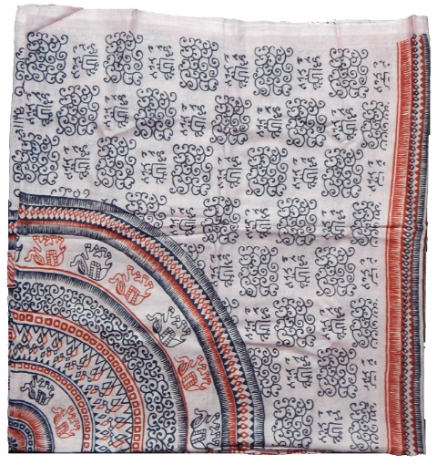 traditional block printed stole