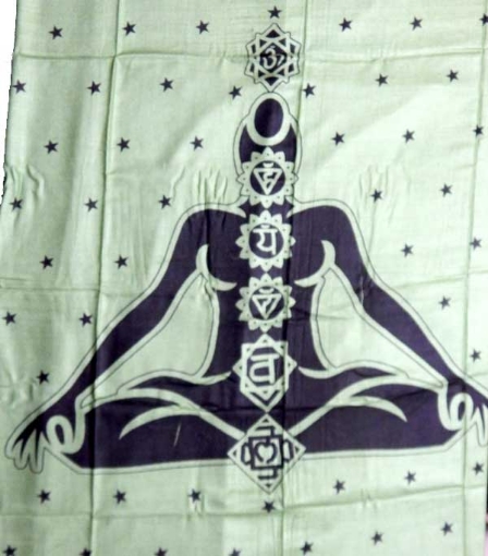 Large Size Stole with 7 Chakra Print