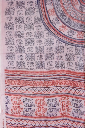 Traditional Elephant printed stole