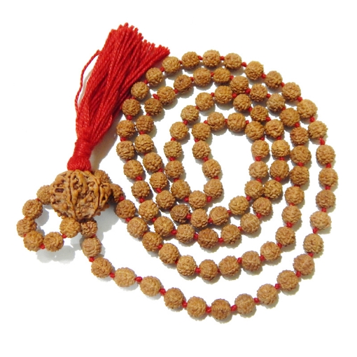 5 Face Rudraksha Mala with 7 Face Nepali Rudraksha