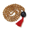 Rudraksha Mala with Black Onyx Pendant