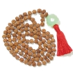 Rudraksha Mala with Aqua Onyx Pendant