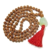 Rudraksha Mala with Aqua Onyx Pendant