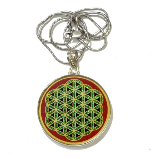 Picture of Flower of Life Sacred  Geometric Pendant