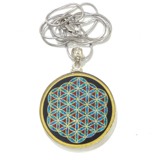 Picture of Flower of Life Sacred  Geometric Pendant