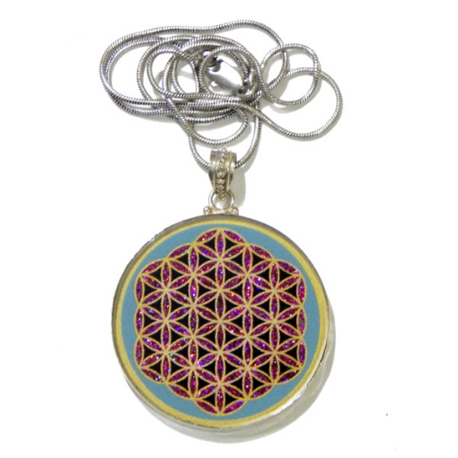 Picture of Flower of Life Sacred  Geometric Pendant